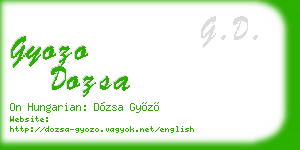 gyozo dozsa business card