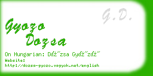 gyozo dozsa business card